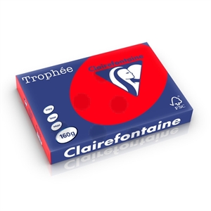 Clairefontaine papier / koraalrood / A3 / 160 gr. / 250 vel