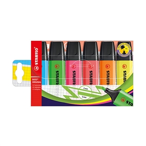 Stabilo 70/6 BOSS markeerstiften / 6 kleuren