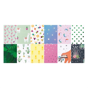 Folia designerpapierblok / diverse kleuren / 12 vellen