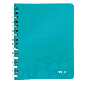 Leitz collgeblok 4639 WOW | A5 | gelinieerd | ijsblauw metallic | 80gr. | 80 vel
