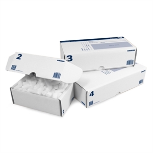 Raadhuis postpakketdoos bedrukt / karton / wit / 5 stuks
