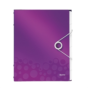 Leitz 4633 WOW sorteermap / paars metallic / 6 tabs