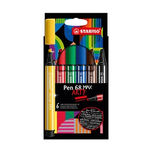 Stabilo 68 MAX ARTY viltstiften / 6 stuks
