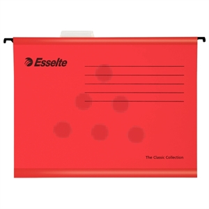 Esselte 90378 Classic versterkte hangmap met V-bodem / voor Folio / rood / 25 stuks