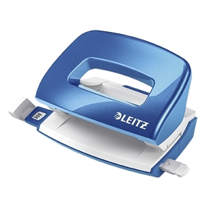 Leitz 50601036 WOW mini perforator / metaal / metallic blauw / 2-gaats / tot 10 vel