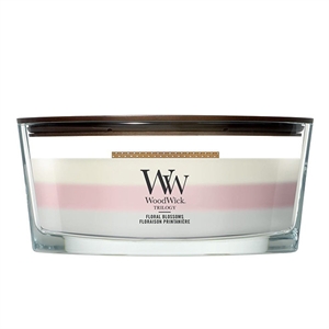 Woodwick Trilogy Ellipse geurkaars / Floral Blossom / 454 gram