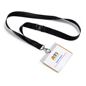 Durable 860001 naambadge met textielkoord / transparant / 5 stuks
