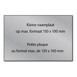 Posthumus gegraveerde naamplaat / aluminium / zelfklevend / 150 x 100 mm