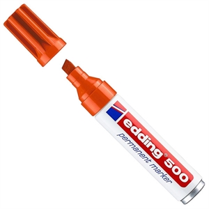 Edding 500 permanent marker / oranje / beitelvormige punt / 2-7 mm