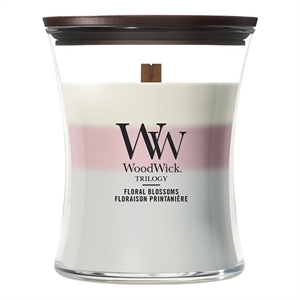 Woodwick Trilogy Medium Hourglass / Floral Blossoms / 275 gram
