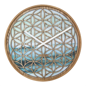 NeXtime Concord wandklok / hout / groen / 40 cm