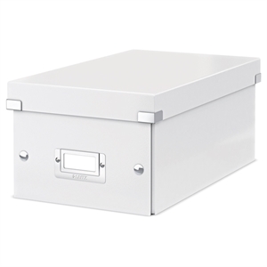 Leitz 6042 WOW DVD opberg box / PP gelamineerd hardboard / wit