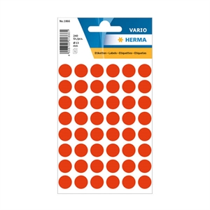 Herma 1866 markeringspunten / 13 mm / fluorrood / 240 etiketten