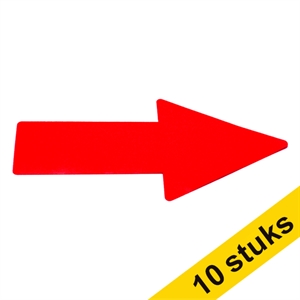 Djois zelfklevend vloermarkeringssymbool | pijl | rood | 10 stuks