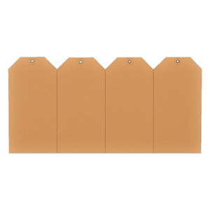 HF2 395002 labels met ophangoog / 35 x 70 mm / karton / niet-klevend / chamois / 1000 stuks