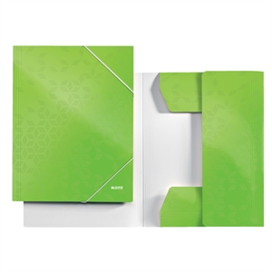 Leitz 39820054 WOW 3-klepsmap / A4 / PP gelamineerd papier / groen / tot 250 bladen