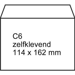 Raadhuis dienstenvelop / zelfklevend / C6 / 114 mm x 162 mm / 100 stuks
