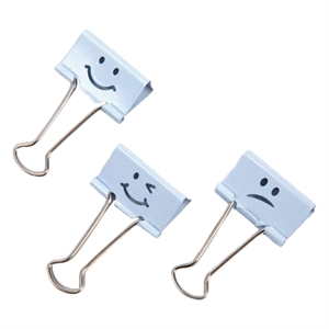 Rapesco Emoji papierklem / 19 mm / staal / powder blue / 20 stuks