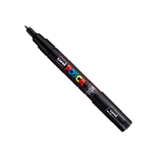 POSCA PC-1MC verfmarker / zwart / conische punt / 0,7 - 1 mm