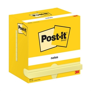 3M Post-it notes 655 / 76x127 mm / geel / 12 x 100 vel