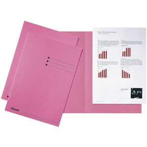 Esselte inlegmap / karton / lijnbedrukking / A4 / roze / 100 stuks