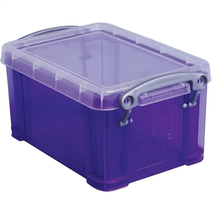 Really Useful Box opbergdoos / polypropyleen / transparant paars / 0.7 liter