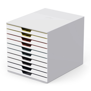 Durable 763027 Varicolor ladeblok / verschillende kleuren / kunststof / 10 laden