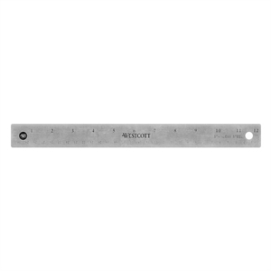 Westcott liniaal / staal / niet flexibel / 30 cm