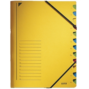Leitz sorteermap / geel / 12 tabs