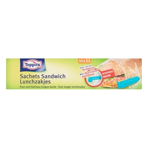 Toppits boterhamzakjes | 1 liter | 55 stuks