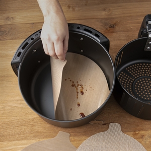 NoStik Airfryer bak en beschermfolie / 25,5 cm / 2 stuks