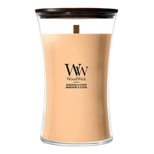 Woodwick Large Hourglass geurkaars / Tangerine & Citron / 610 gram