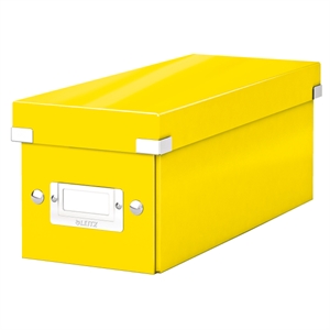 Leitz 6041 WOW CD-box / PP gelamineerd hardboard / geel