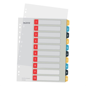 Leitz Cosy bedrukbare tabbladen / A4 / plastic / 11-gaats / 10 tabs