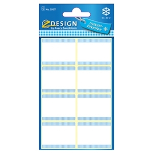 Avery Zweckform 59371 diepvriesetiketten / blauw-wit / 40 etiketten