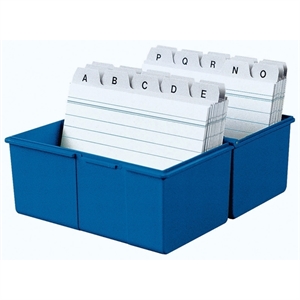 HAN kaartenbak / A7 / blauw / 300 kaarten