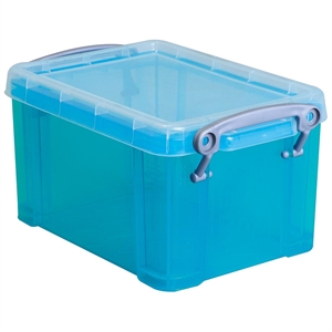 Really Useful Box opbergdoos / polypropyleen / transparant helblauw / 1.6 liter
