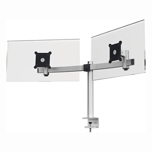 Durable 508523 Pro monitorarm | 2 monitoren / tot 27 inch / zilver / tot 8 kilo