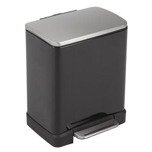 EKO Recycle E-Cube duo pedaalemmer zwart 10 + 9 liter