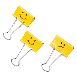 Rapesco Emoji papierklem / 19 mm / staal / bright yellow / 20 stuks