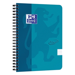 Oxford 400104100 Touch spiraalblok / A5 / geruit / lichtblauw / 70 vel
