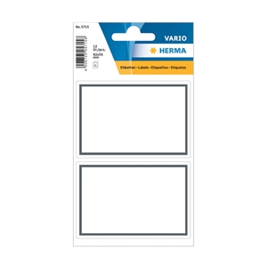 Herma 5715 boeketiketten / 82 x 55 mm / wit/grijs / 12 etiketten