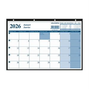 Aurora Monthly maandkalender / 29 x 21 cm / 2-talig / 2026