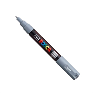 POSCA PC-1MC verfmarker / grijs / conische punt / 0,7 - 1 mm