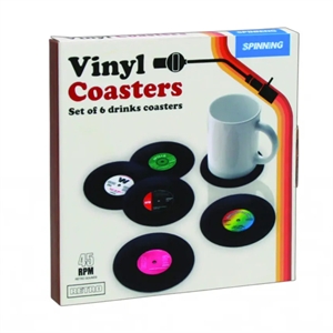 Gift Republic onderzetters / vinyl / 6 stuks