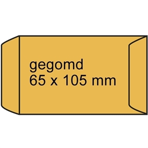 Raadhuis loonzakje / gegomd / 65 mm x 105 mm / 1000 stuks