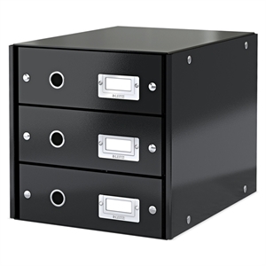 Leitz 6048 ladeblok / zwart / 3 laden