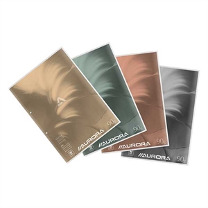 Aurora D102MC cursusblok | A4 | geruit | assorti | 90 gr. | 100 vel | 5 stuks