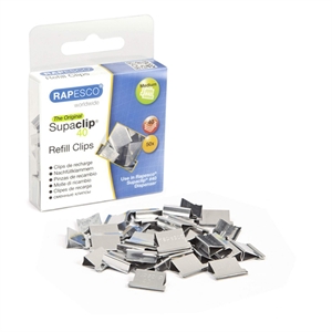 Rapesco RC4050SS Supaclip 40 papierklem navulling / 10.7 mm / staal / zilver / 50 stuks