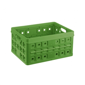 Sunware Square vouwkrat / natuur-groen / kunststof / 32 liter